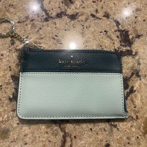 Kate Spade Black and Mint Card Holder